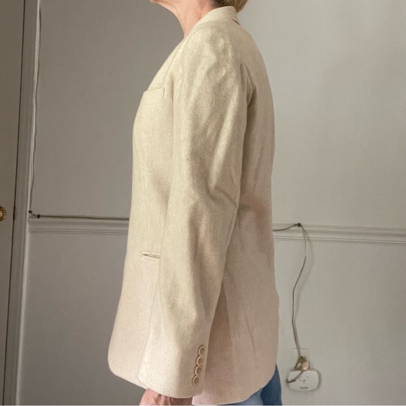 Vintage Ralph Lauren Purple Label Camel Tan Cashmere Four Button Coat Blazer - Picture 9 of 15